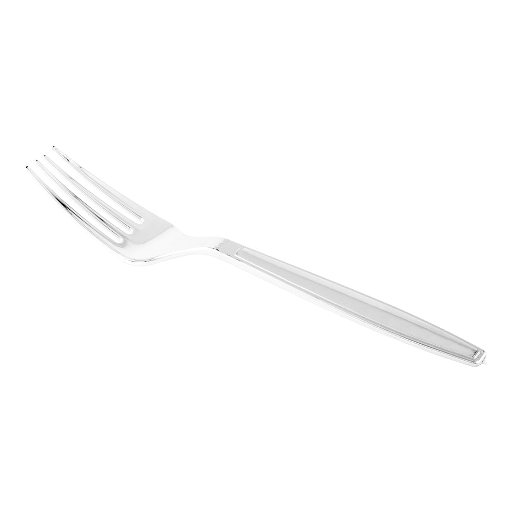 Silver Plastic Argento Fork - 7" - 250 count box