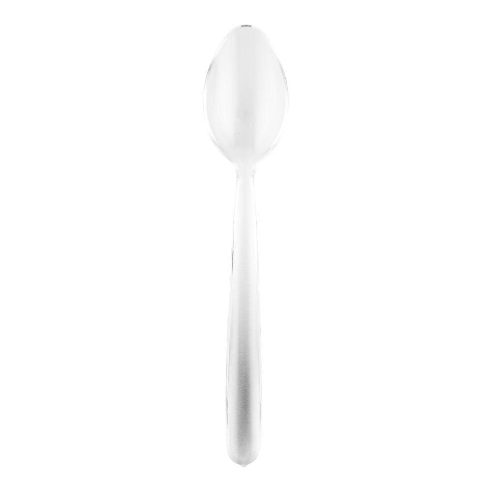 Clear Plastic Moderna Dessert Spoon - 5 1/2" - 250 count box