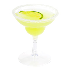 2 oz Round Clear Plastic Mini Margarita Glass - 2 3/4