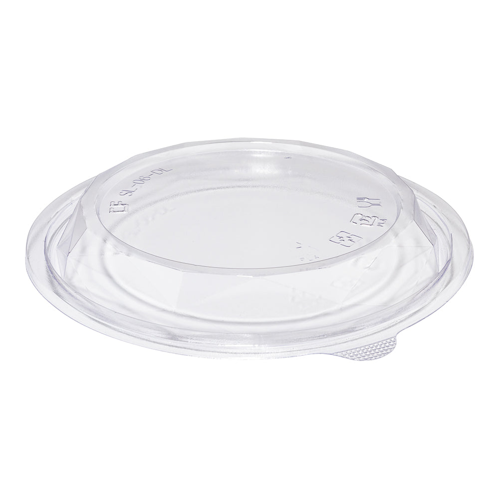 Basic Nature Round Clear PLA Plastic Lid -  Fits 12 and 16 oz To Go Bowl, Compostable - 500 count box