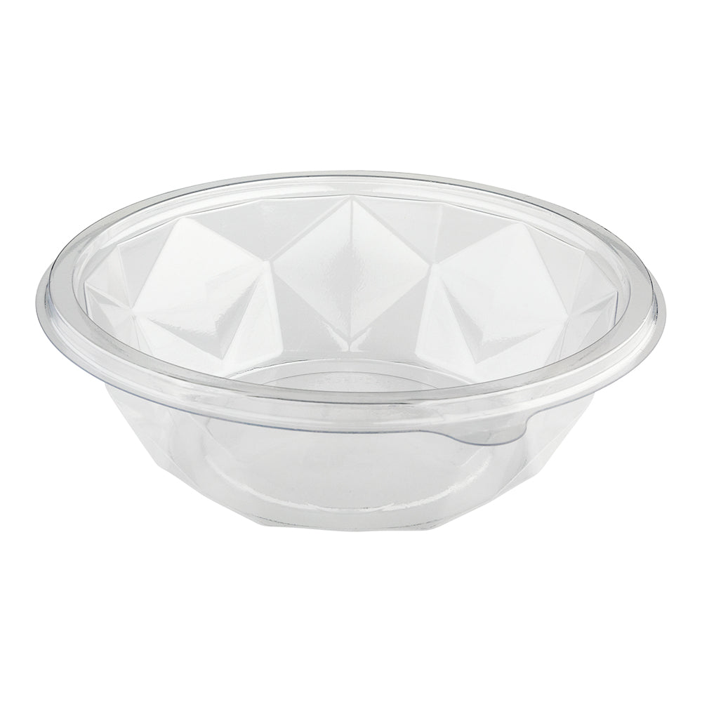 Basic Nature 24 oz Round Clear PLA Plastic To Go Bowl - Compostable - 7" x 7" x 2 1/4" - 500 count box