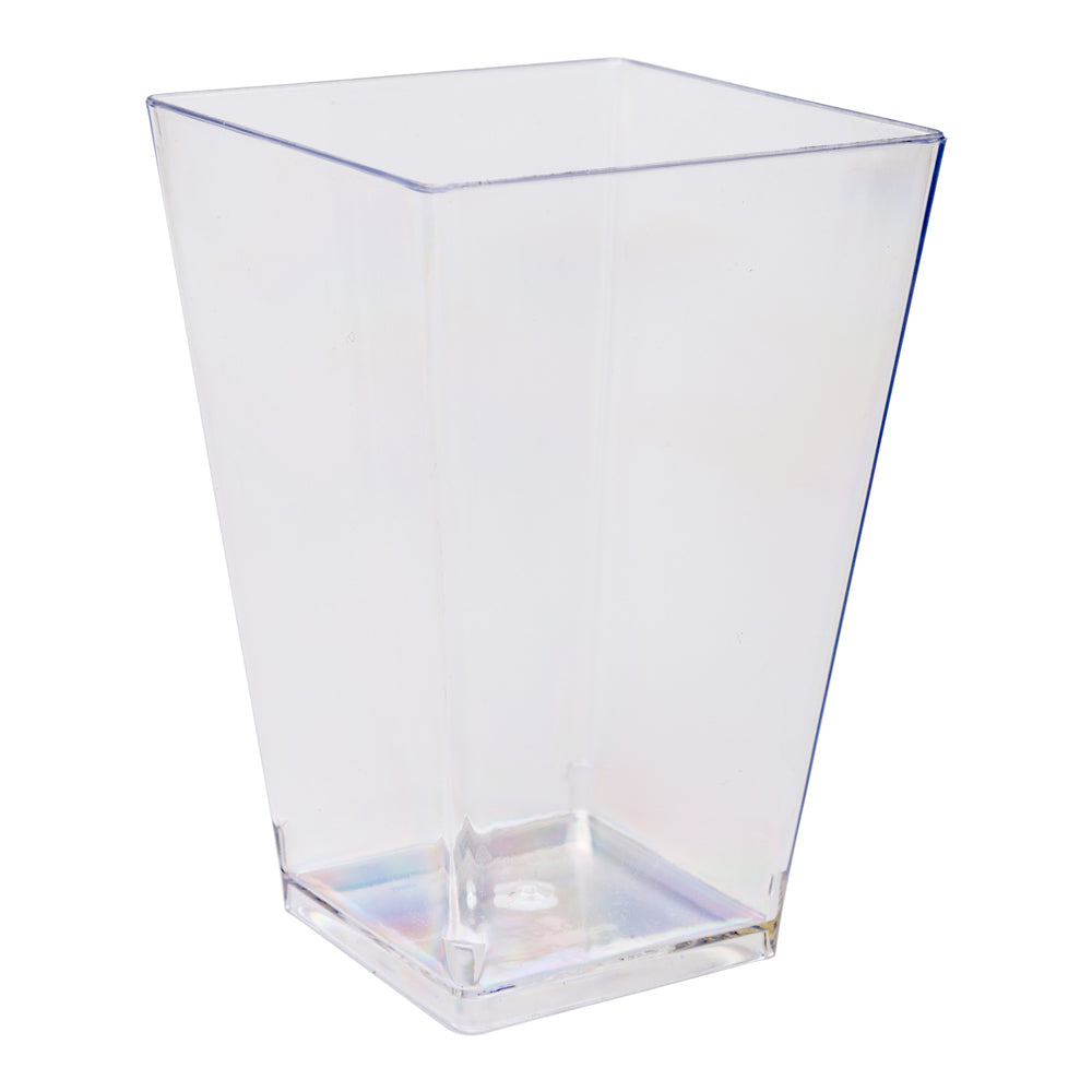 4 oz Square Clear Plastic Tall Medium Kova Cup - 2" x 2" x 3" - 320 count box