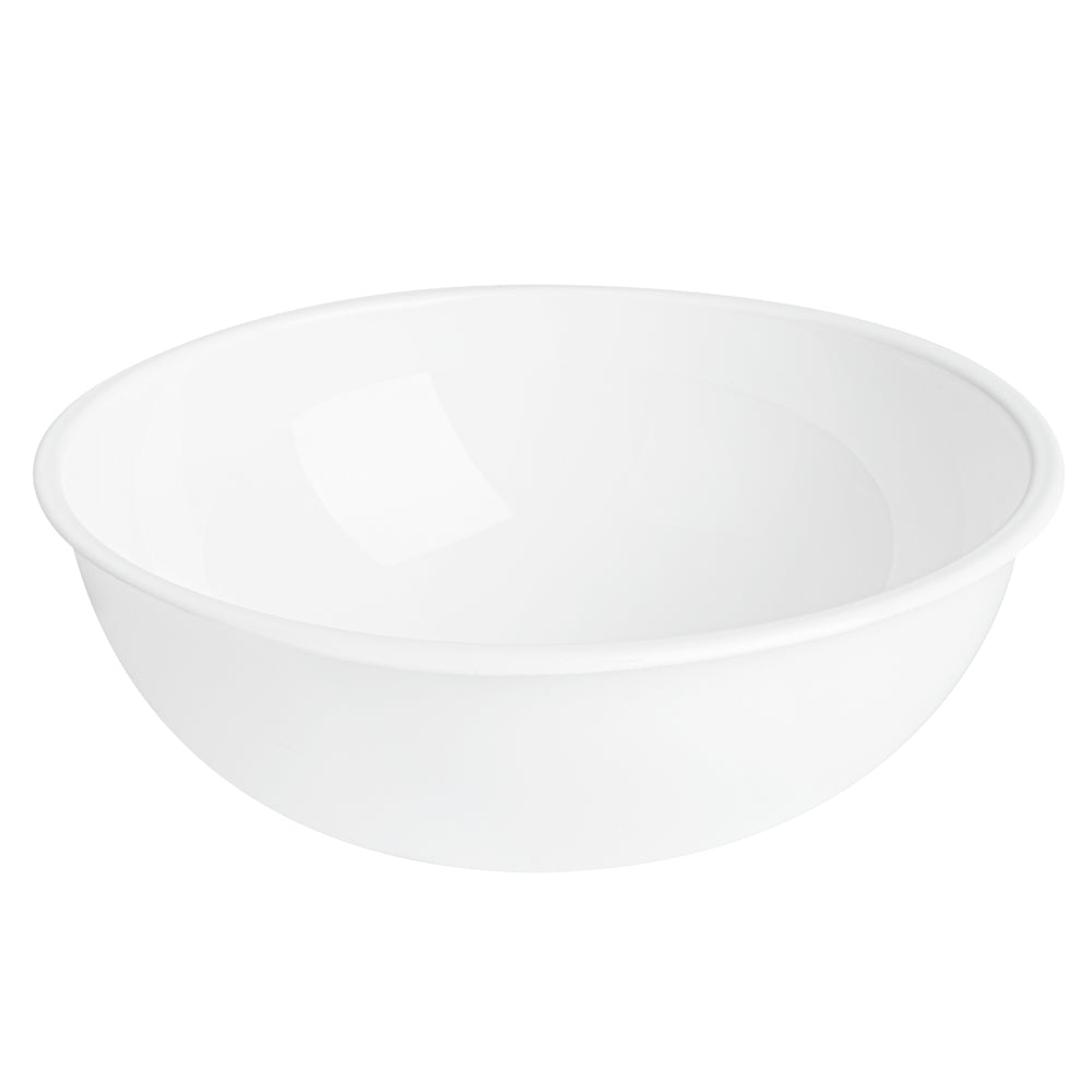 21 oz Round White Plastic Salad Bowl - 6 3/4" x 6 3/4" x 2 1/2" - 200 count box