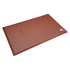 Serve Secure Red Rubber Floor Mat - Anti-Fatigue, Grease-Resistant - 60