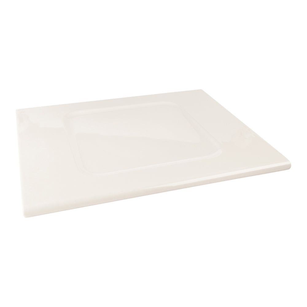 Voga Rectangle White Melamine Tray - 16 1/2" x 13 1/2" x 1/2" - 2 count box