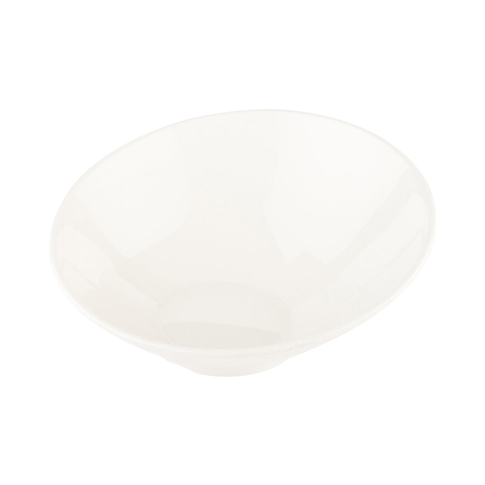 Voga 22 oz Round White Melamine Wide Bowl - Incline Face - 9" x 9" x 2" - 2 count box