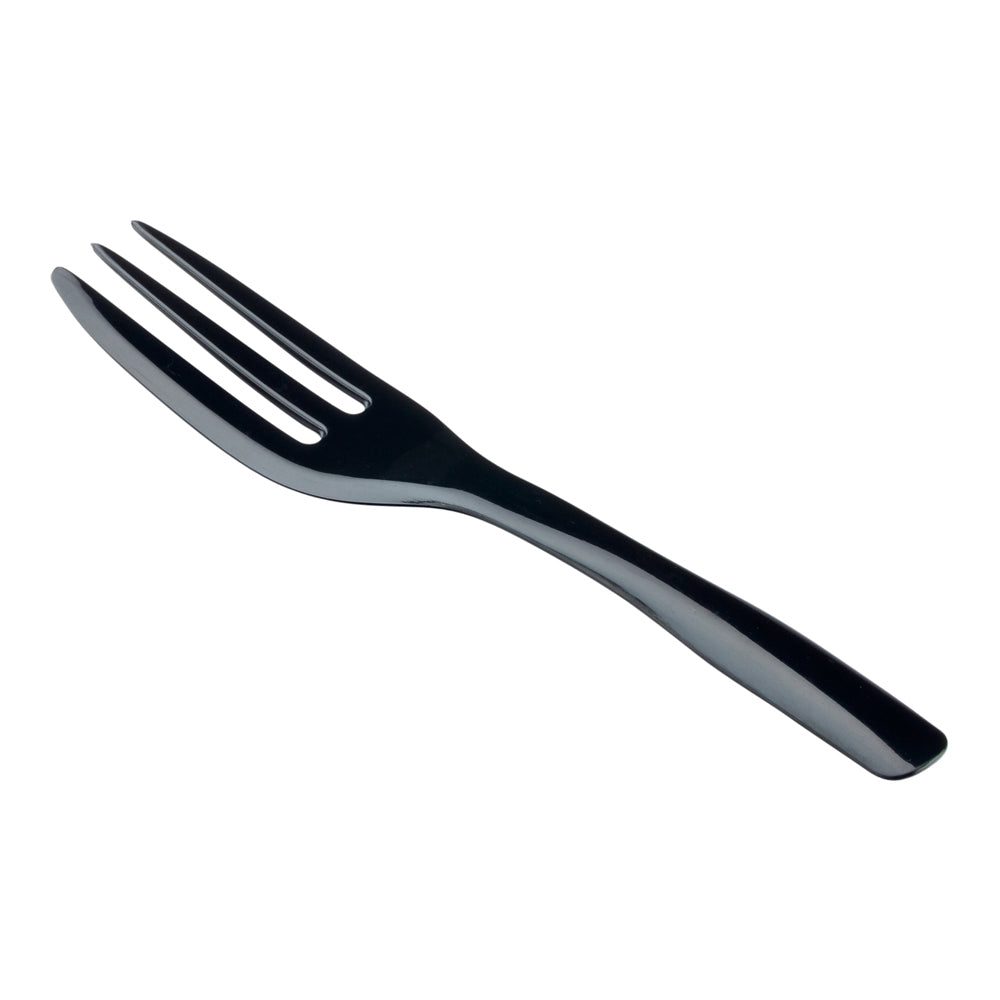 Black Plastic Cake Fork with Knife Edge - 4" x 3/4" - 500 count box