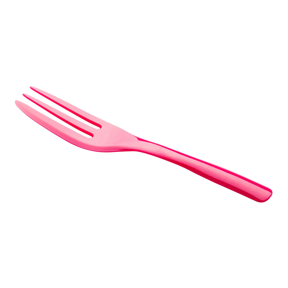 Magenta Plastic Cake Fork with Knife Edge - 4" x 3/4" - 500 count box