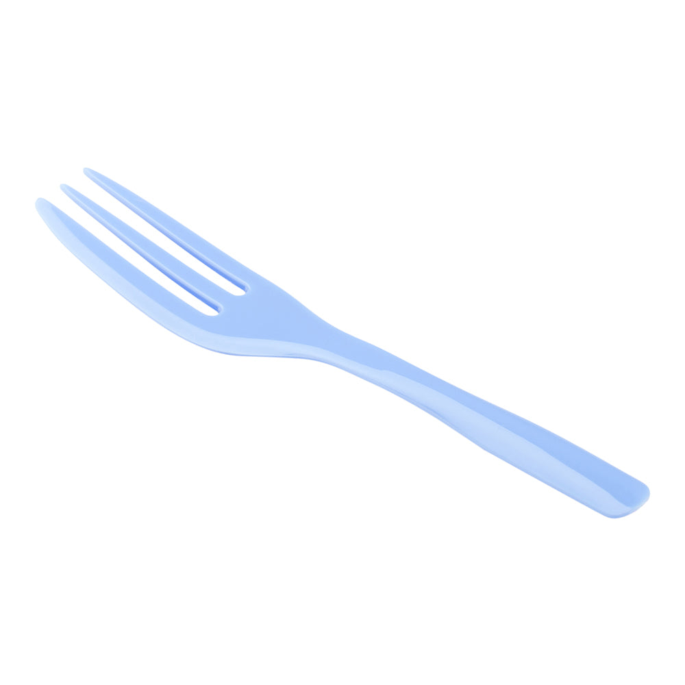 Periwinkle Plastic Cake Fork with Knife Edge - 4" x 3/4" - 500 count box