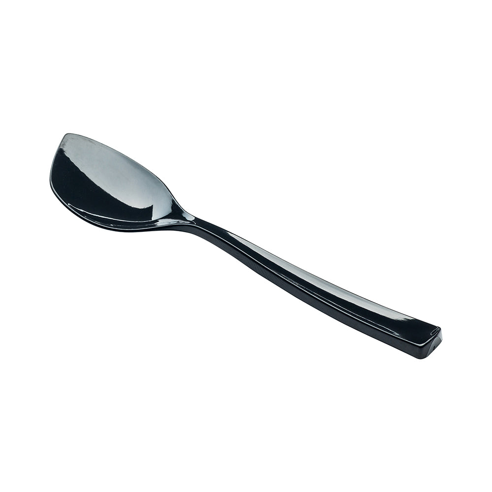 Black Plastic Petal Spoon - 4 1/2" x 1" - 500 count box