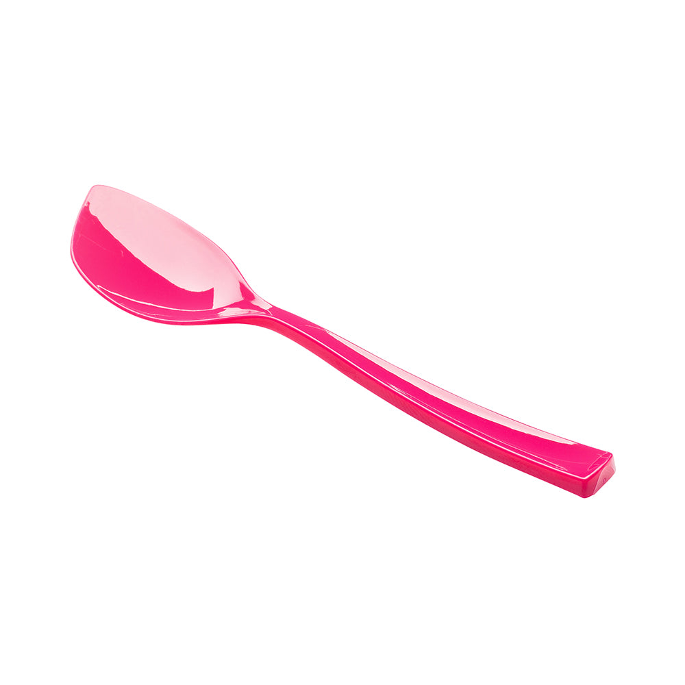 Magenta Plastic Petal Spoon - 4 1/2" x 1" - 500 count box