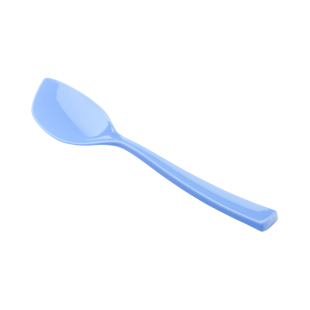 Periwinkle Plastic Petal Spoon - 4 1/2" x 1" - 500 count box