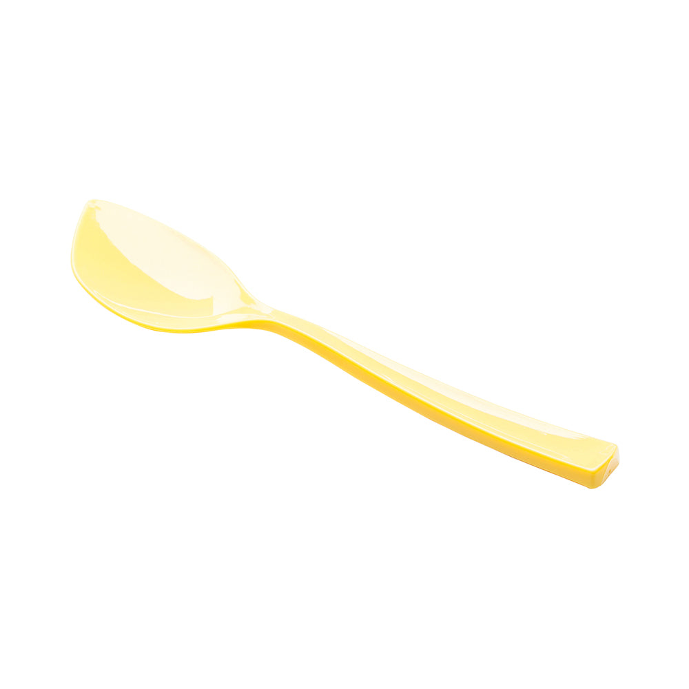 Baby Yellow Plastic Petal Spoon - 4 1/2" x 1" - 500 count box