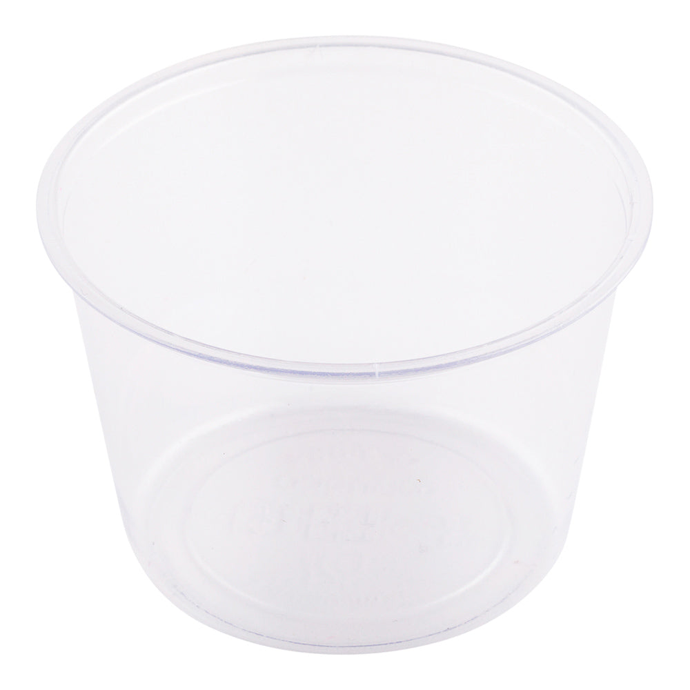 Basic Nature 4 oz Clear PLA Plastic Portion Cup - Compostable - 2 3/4" x 2 3/4" x 2" - 2000 count box