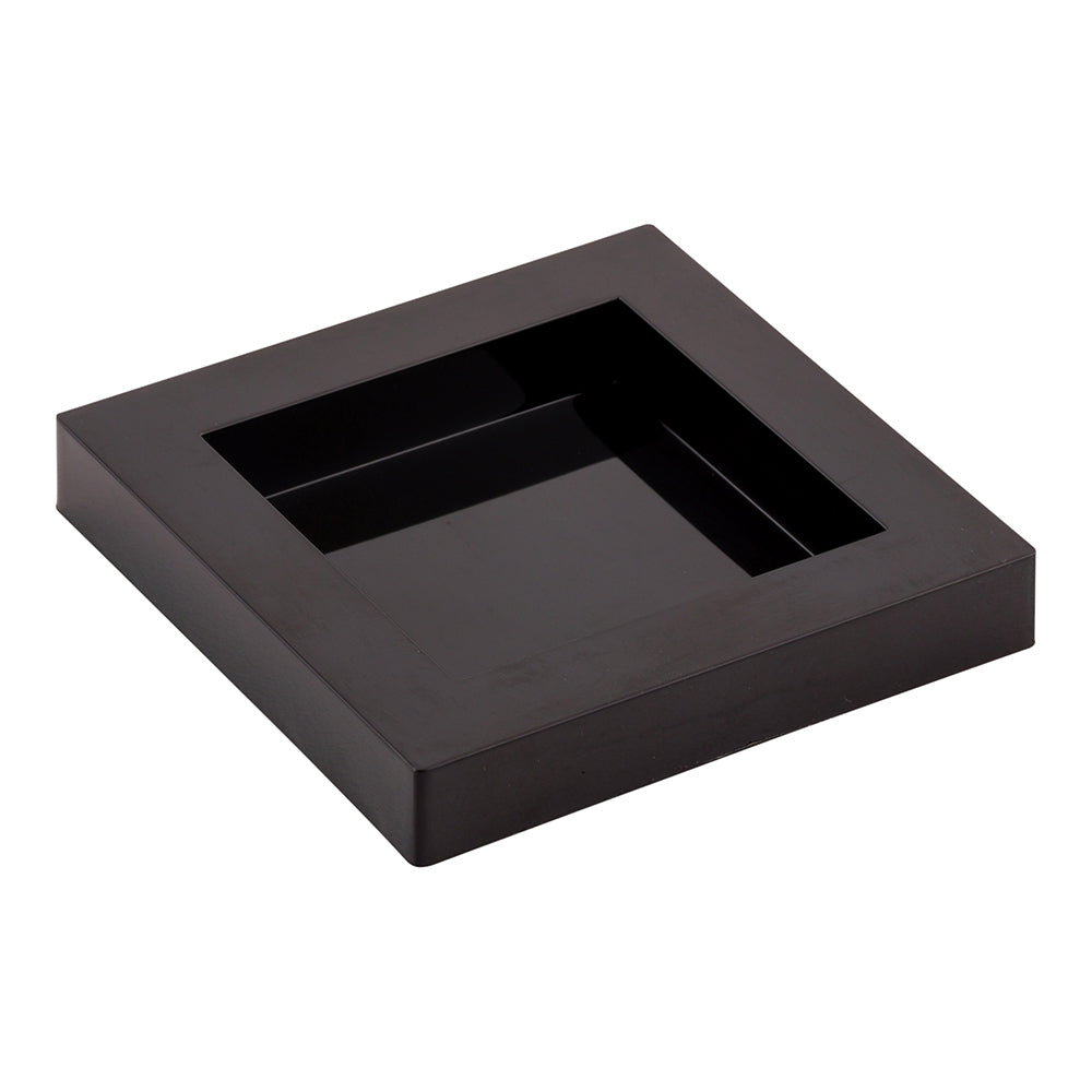 Square Black Plastic Mini Cubic Plate - 2 1/2" x 2 1/2" - 100 count box