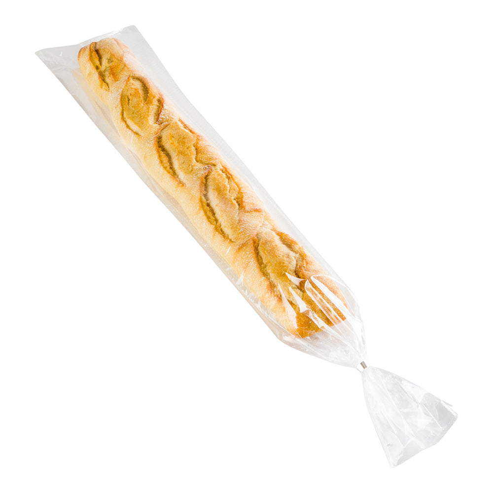 Bag Tek Clear Plastic Bread Bag - Micro-Perforated, with Wicket Dispenser - 28" x 6" - 250 count box