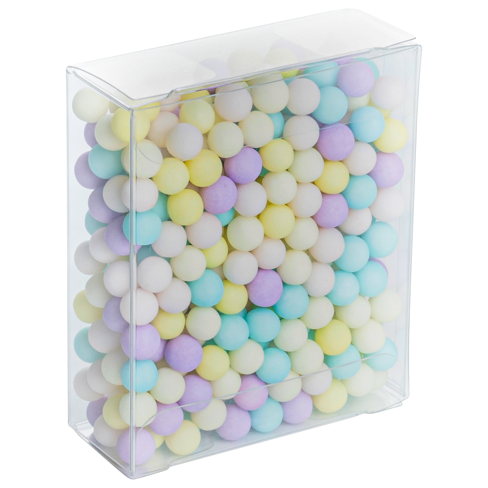 Sweet Vision Square Clear Plastic Candy Box - 2 1/2" x 1" x 3" - 100 count box