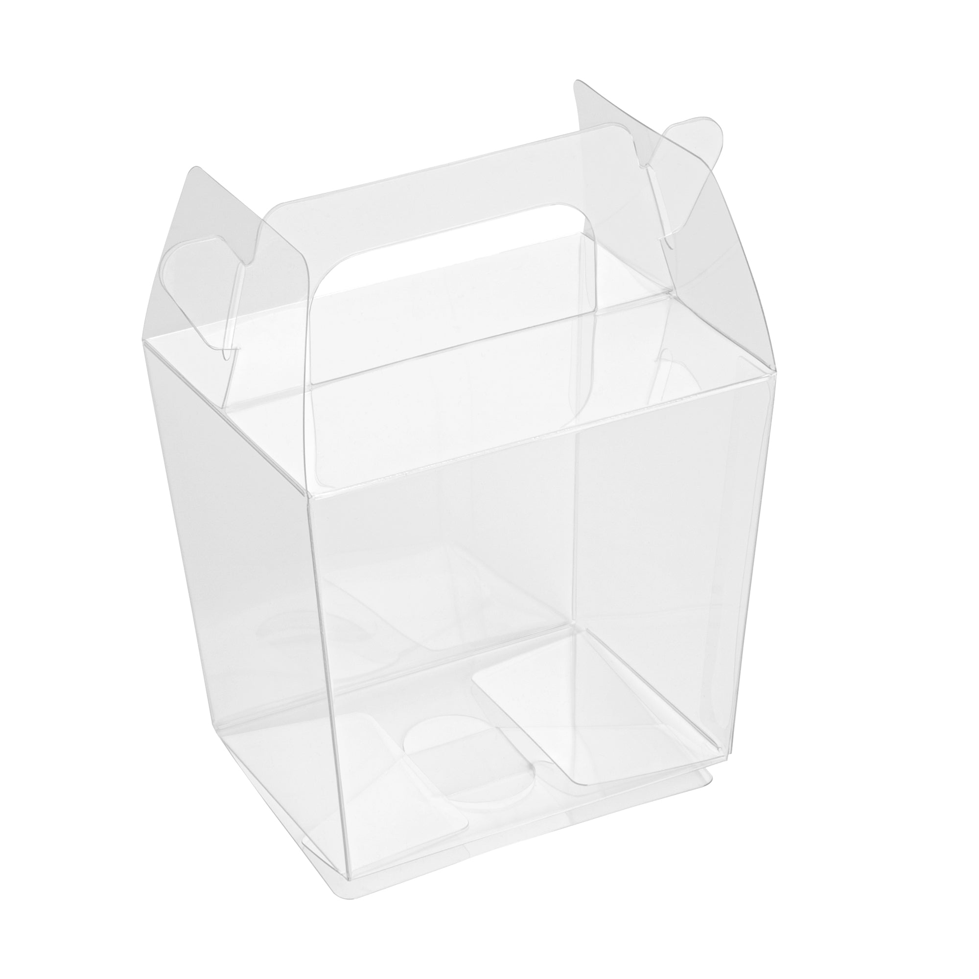 Sweet Vision Clear Plastic Take Out Box - with Handle - 3 1/4" x 2 1/2" x 4 1/2" - 100 count box