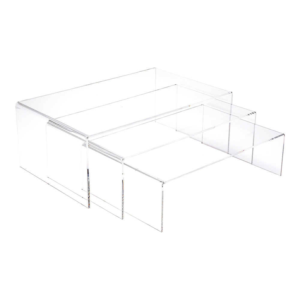 Clear Tek Clear Acrylic Buffet Display Stand - 3 Sizes - 15 3/4" x 11 3/4" x 6" - 1 count box