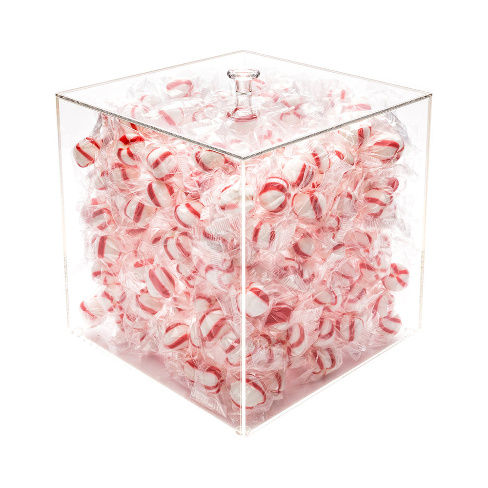 Clear Tek Clear Acrylic Large Candy Container - Display Box - 7 3/4" x 7 3/4" x 7 3/4" - 1 count box