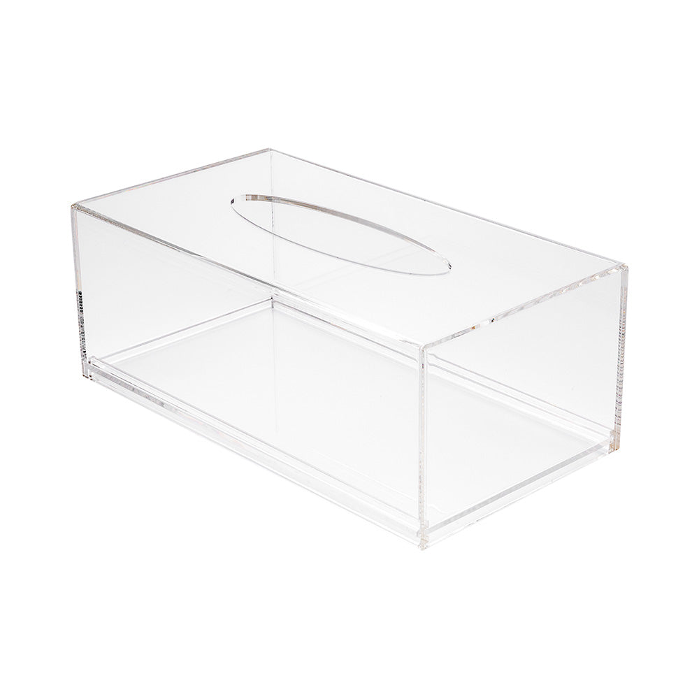 Clear Tek Clear Acrylic Tissue Box - 8 3/4" x 4 3/4" x 3 1/4" - 1 count box