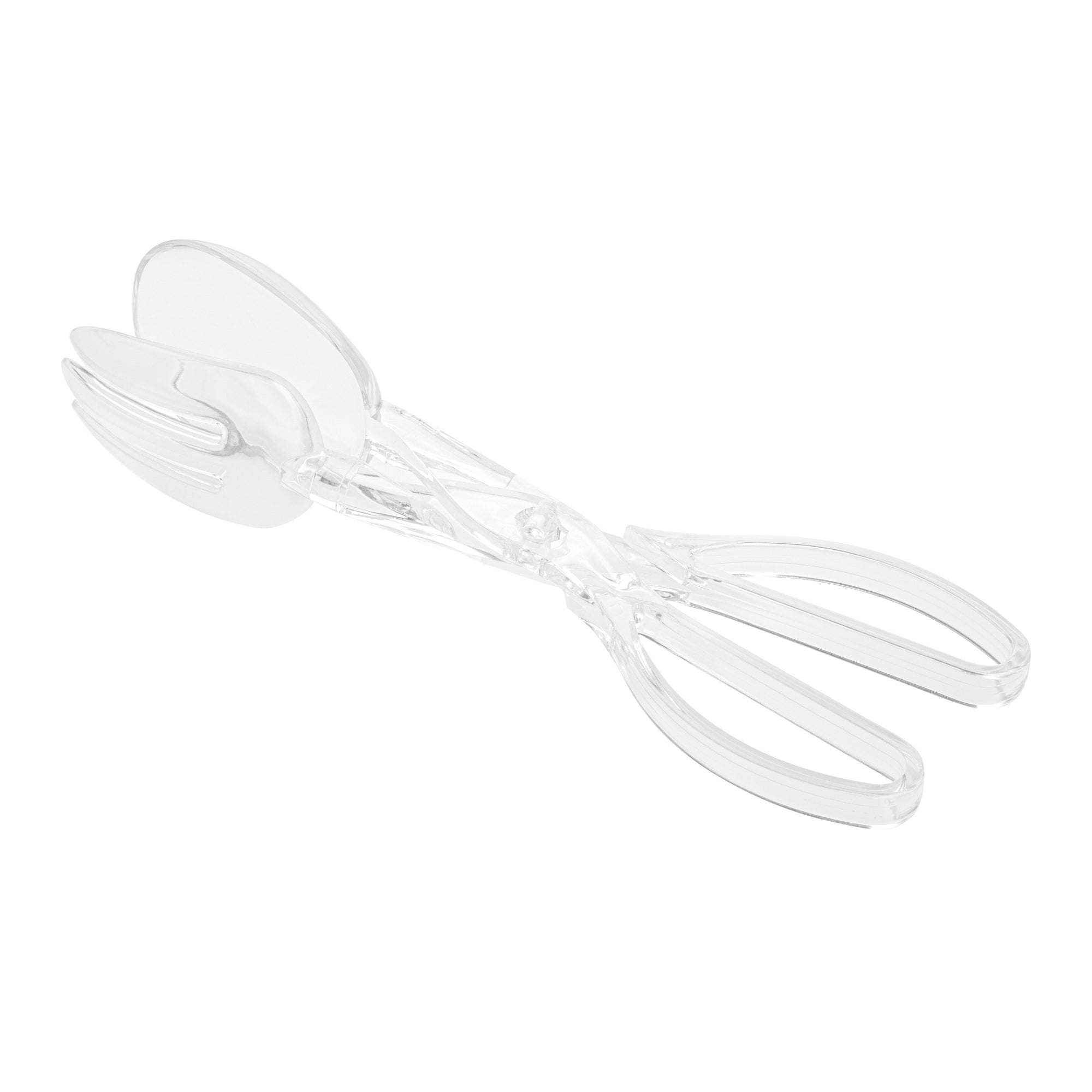 Cater Tek Clear Plastic Salad Tongs - Recyclable - 11 1/2" x 2 3/4" x 2 3/4" - 100 count box