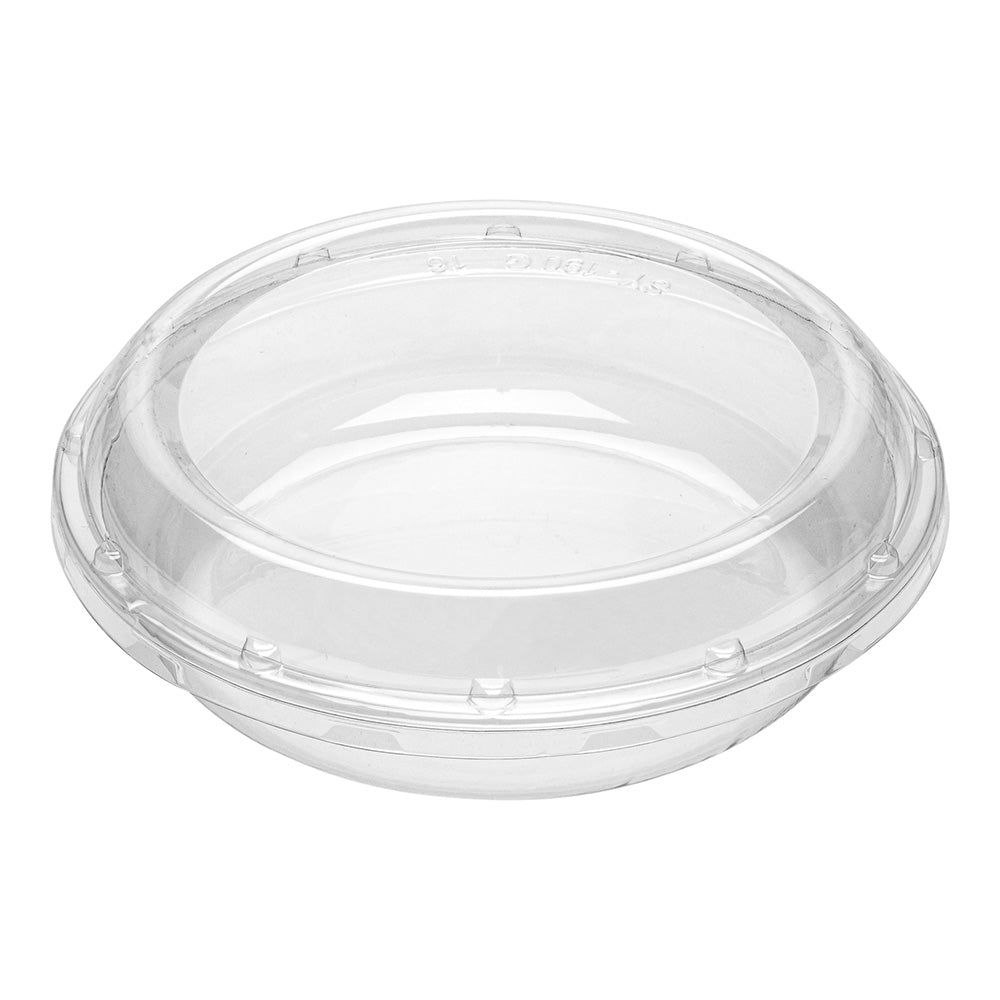 Thermo Tek Round Clear Plastic Serving Platter - with Lid - 7 1/2" x 7 1/2" x 2 1/2" - 100 count box