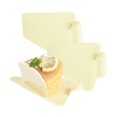 Triangle Lemon Chiffon Plastic Cake Server - 4 1/2