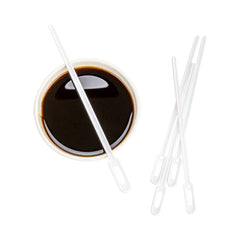 White Plastic Keyhole Coffee Stirrer - 6 1/4