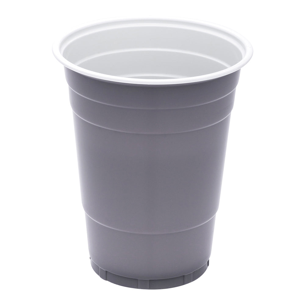 RW Base 16 oz Gray Plastic Party Cup - 3 3/4" x 3 3/4" x 4 3/4" - 500 count box