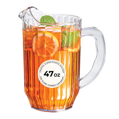 RW Base 47 oz Clear Plastic Water Pitcher - 4 1/2