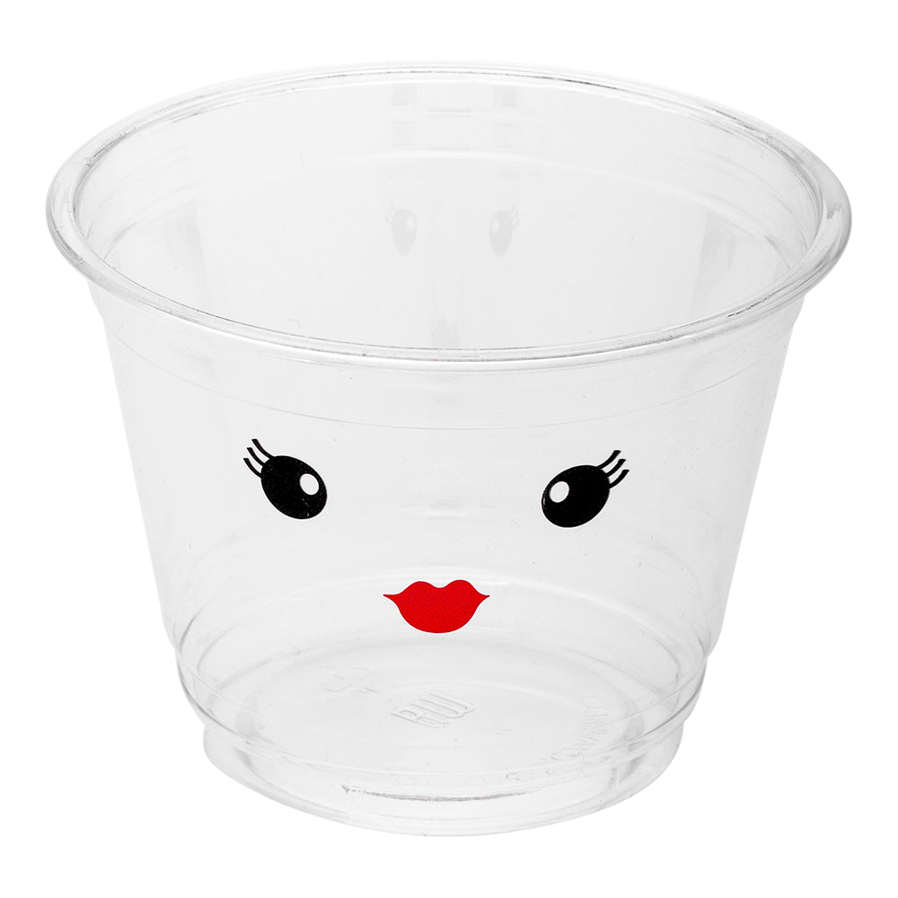 Visage 9 oz Clear Plastic Cup - Madame - 3 3/4" x 3 3/4" x 2 3/4" - 1000 count box