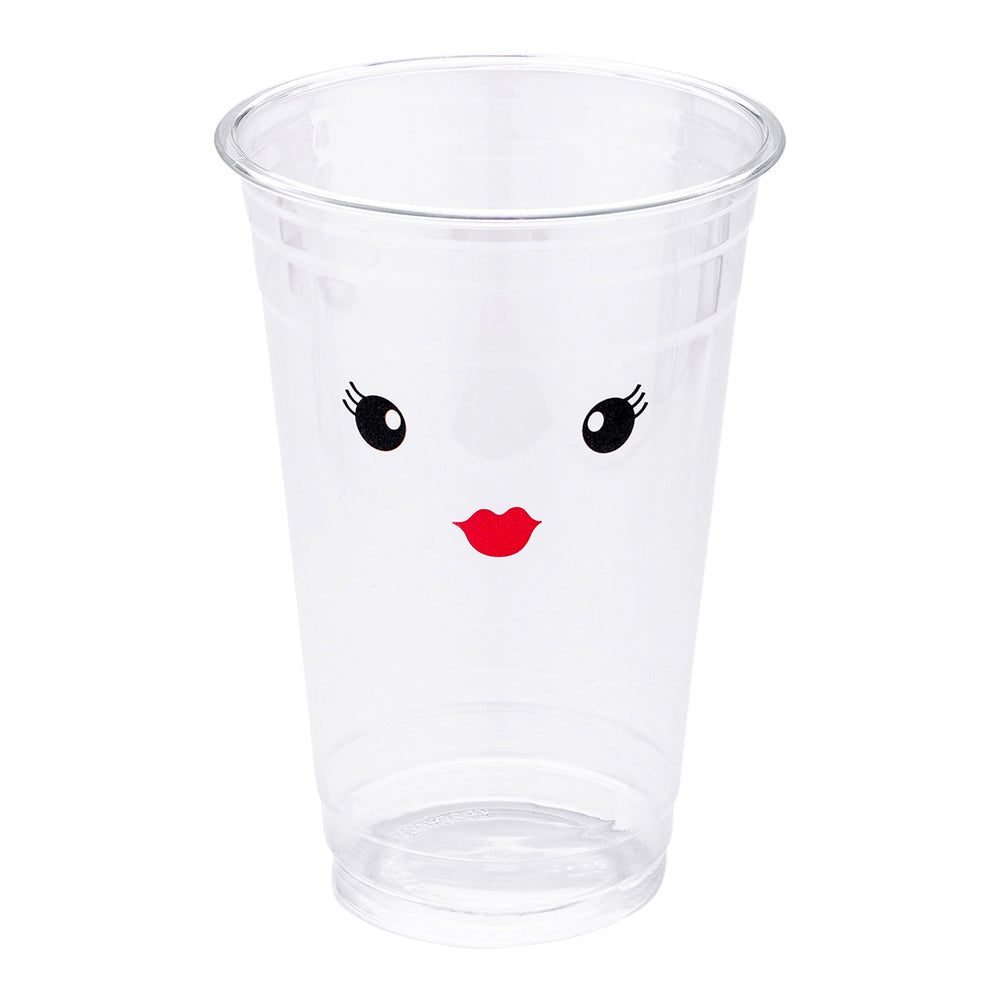 Visage 20 oz Clear Plastic Cup - Madame - 3 3/4" x 3 3/4" x 5 1/2" - 1000 count box