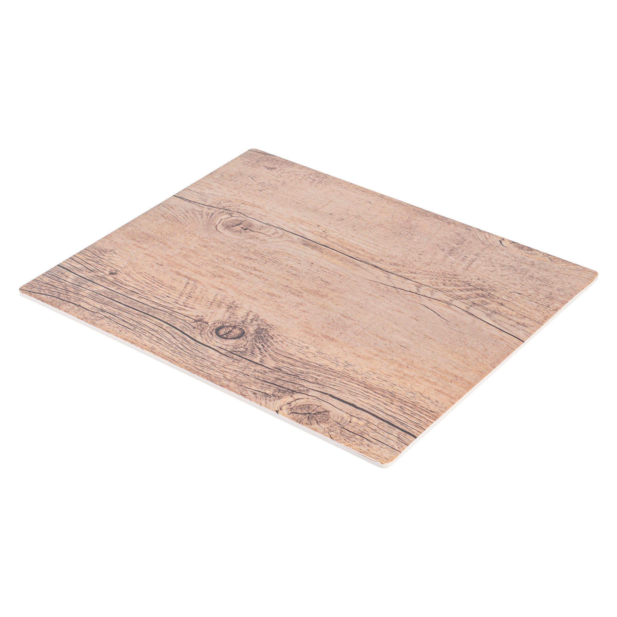 Voga Countryside Brown Melamine Serving Board - Faux Wood - 12 1/2" x 10 1/4" x 1/2" - 1 count box