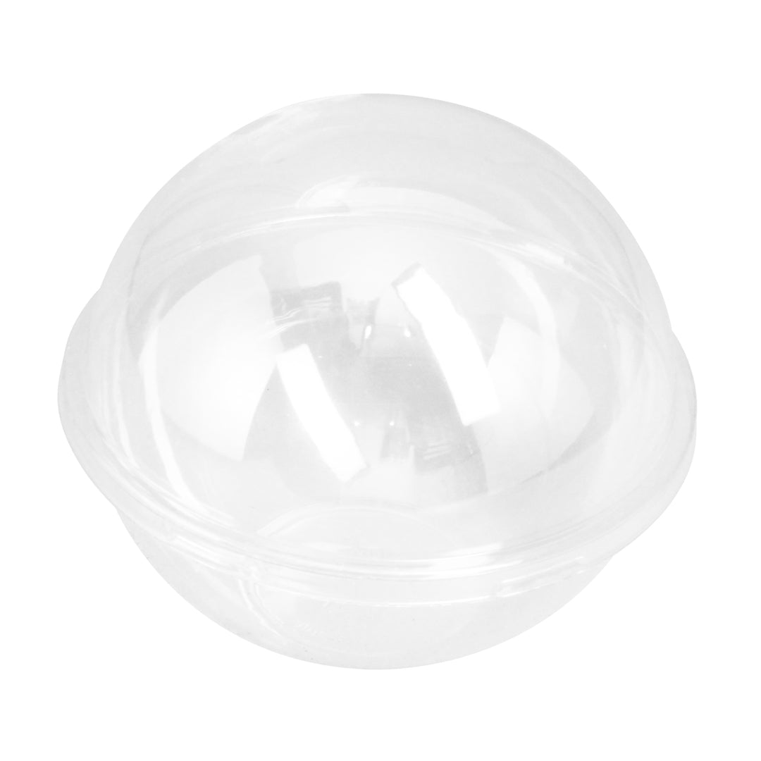 Thermo Tek 12 oz Clear Plastic Sphere Salad Container - with Dome Lid - 5 1/4" x 5 1/4" x 4 1/2" - 500 count box