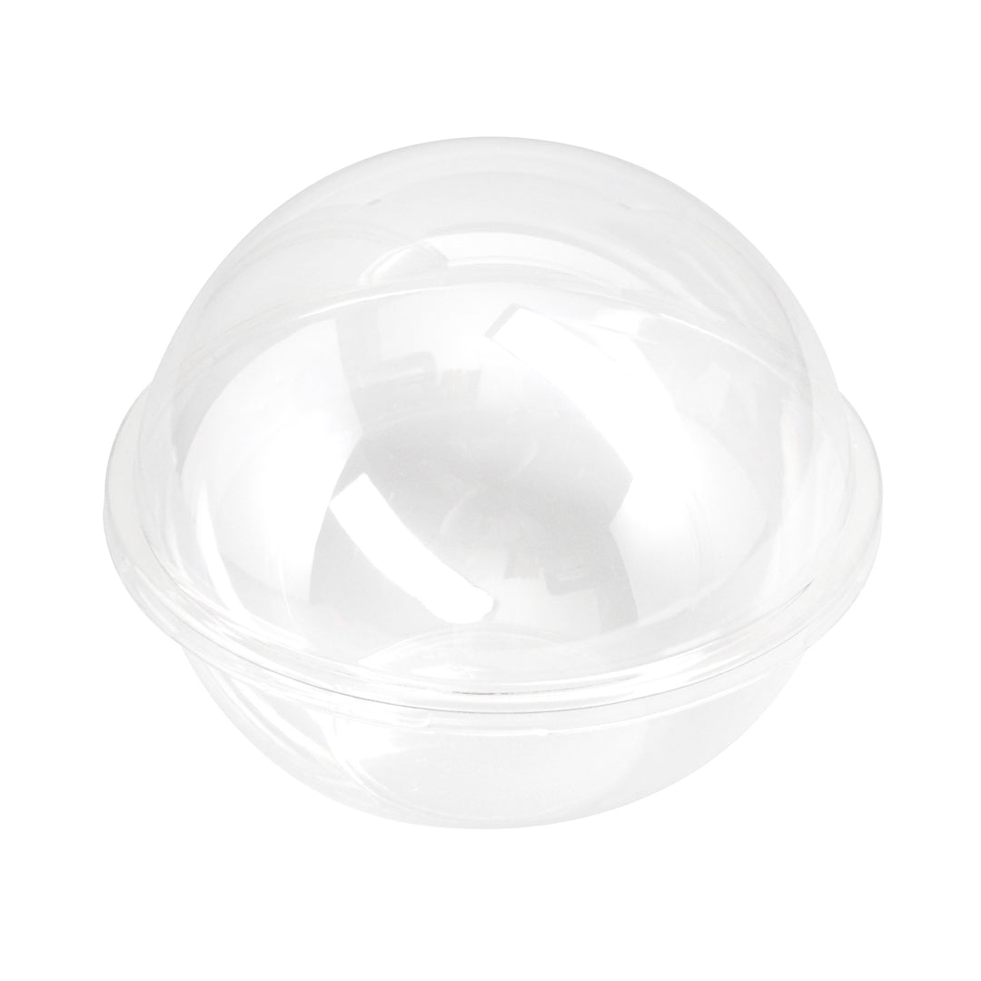 Thermo Tek 28 oz Clear Plastic Sphere Salad Container - with Dome Lid - 6 1/2" x 6 1/2" x 5 1/2" - 500 count box