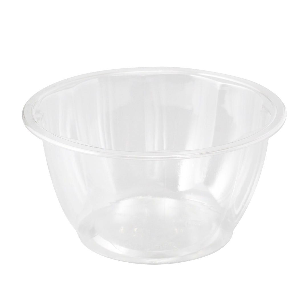 Thermo Tek 16 oz Clear Plastic Ergo-Grip Bowl - 4 3/4" x 4 3/4" x 2 1/2" - 500 count box