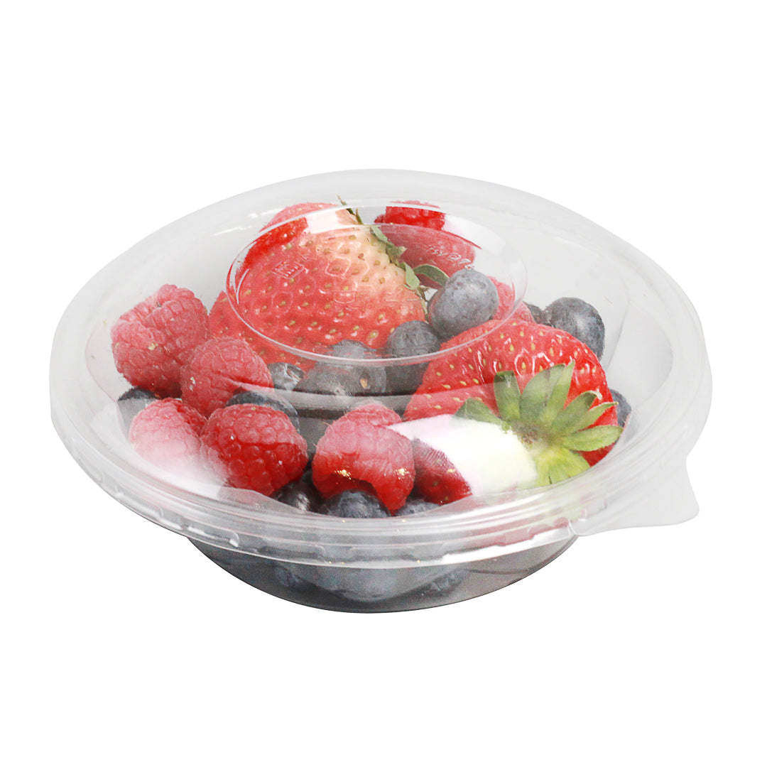 Thermo Tek Clear Plastic Ergo-Grip Bowl Lid - Fits 8 / 12 / 16 oz - 500 count box