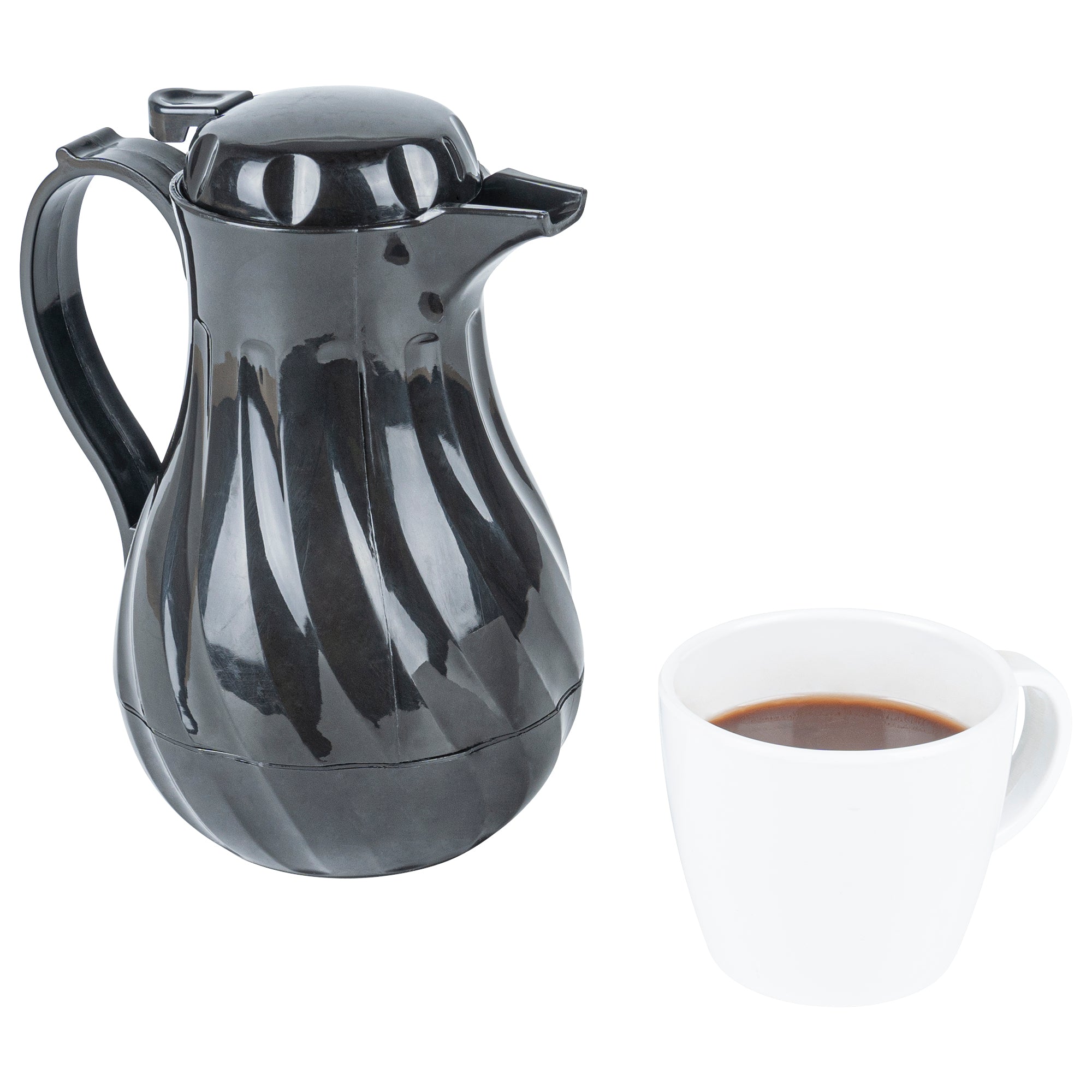 Restpresso 20 oz Black Thermal Coffee Carafe / Server - 6 1/2" x 5" x 8" - 10 count box