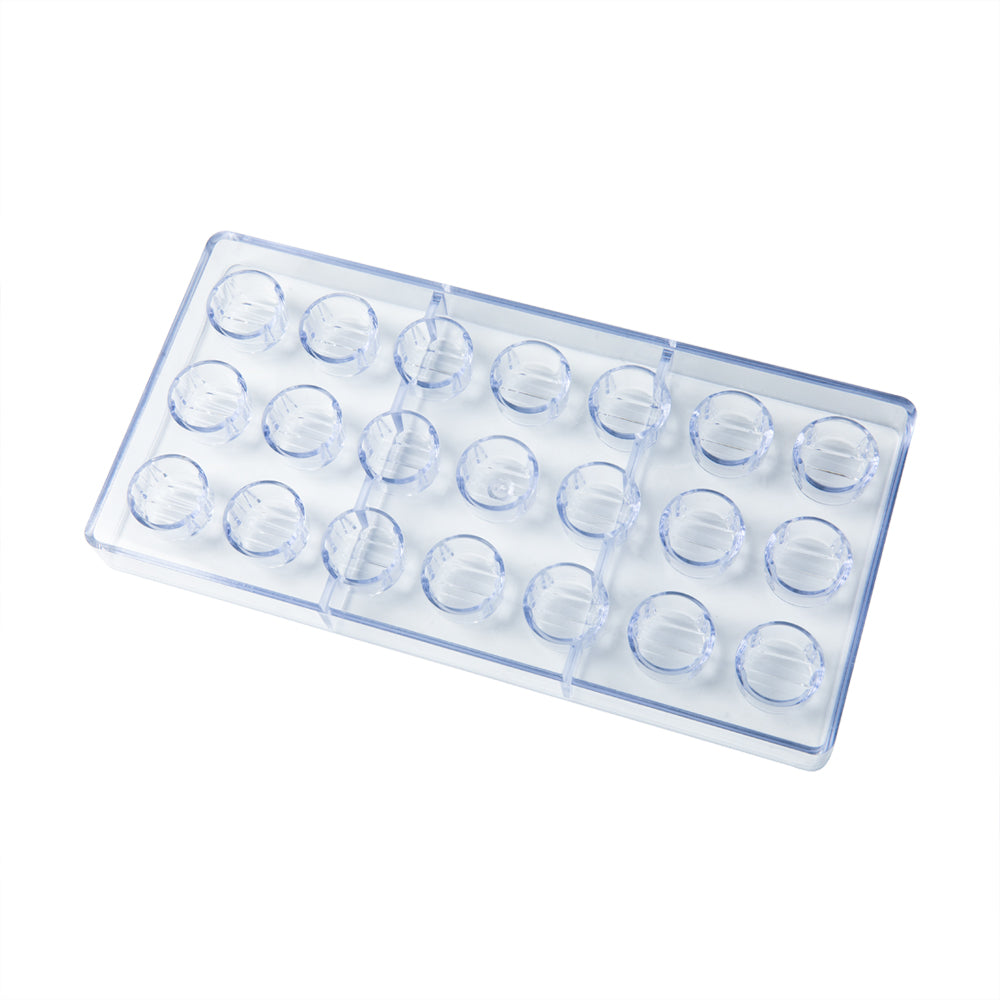 Pastry Tek Polycarbonate Geo Sphere Candy / Chocolate Mold - 21-Compartment - 10 count box