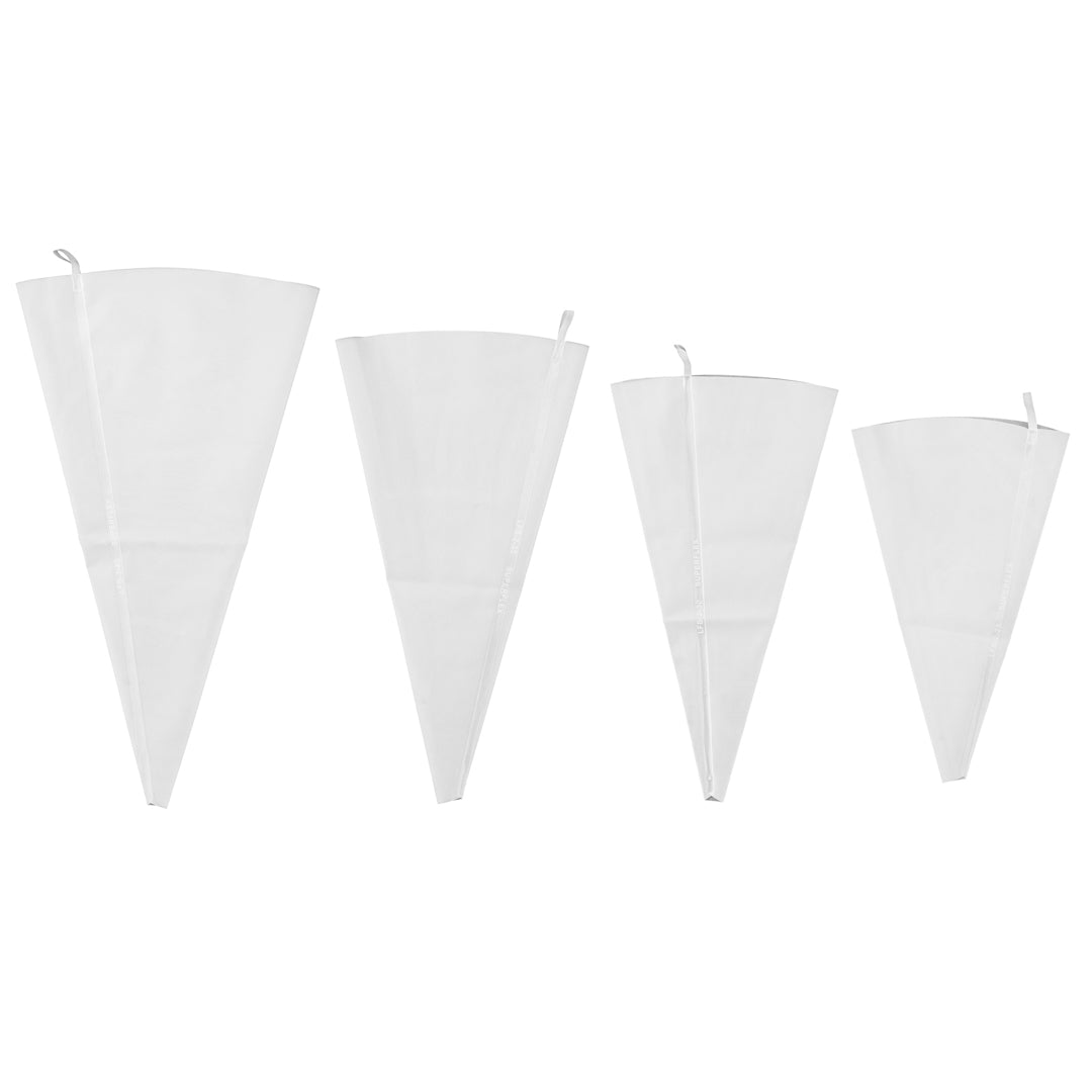 Pastry Tek White Silicone Pastry Piping Bag 4-Piece Set - 1 count box