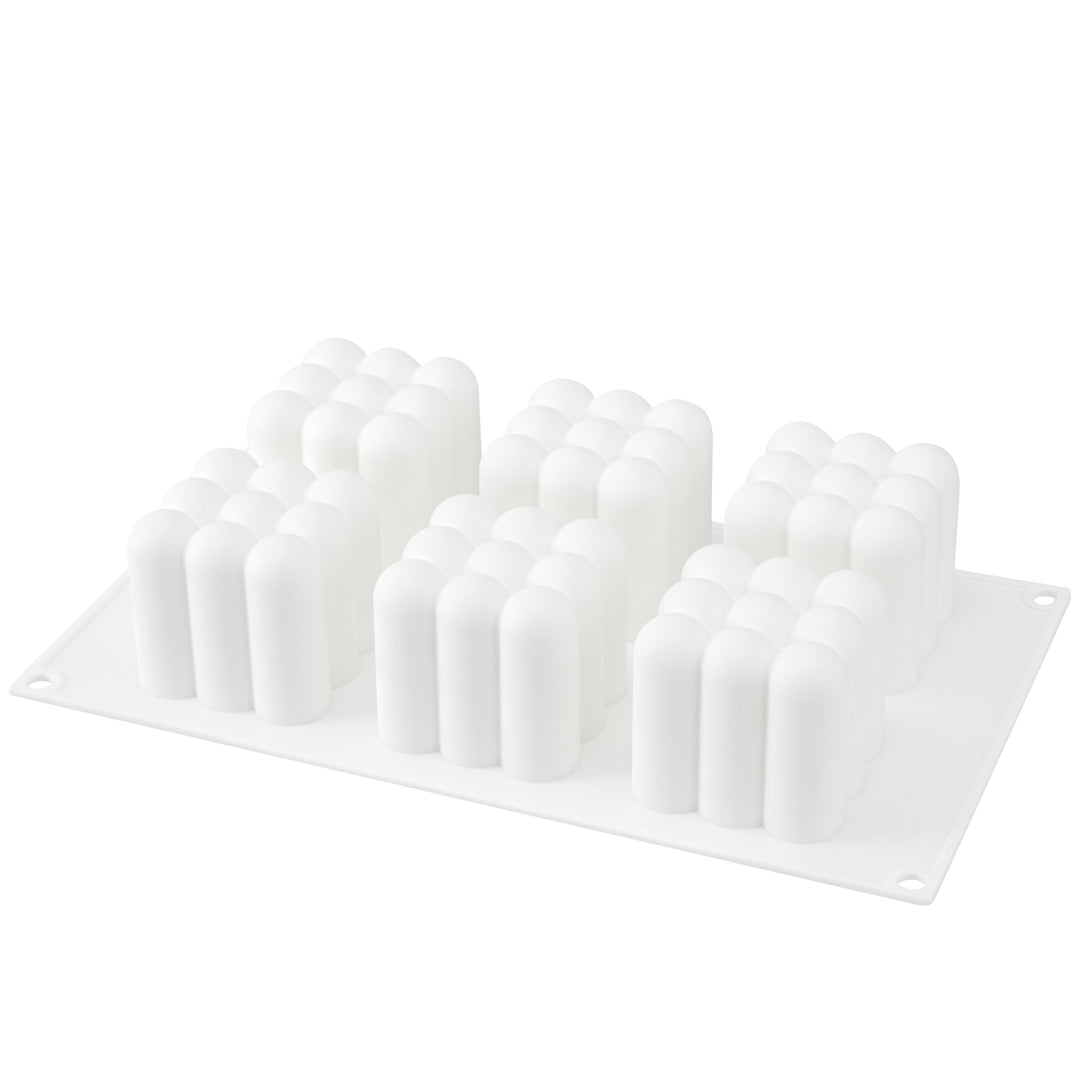 Pastry Tek Silicone Bubble Cube Baking Mold - 6-Compartment - 10 count box