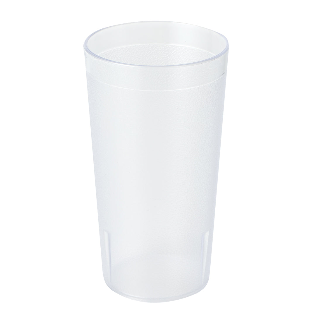 Bev Tek 16 oz SAN Plastic Tumbler - Pebbled - 3 1/4" x 3 1/4" x 5 3/4" - 12 count box