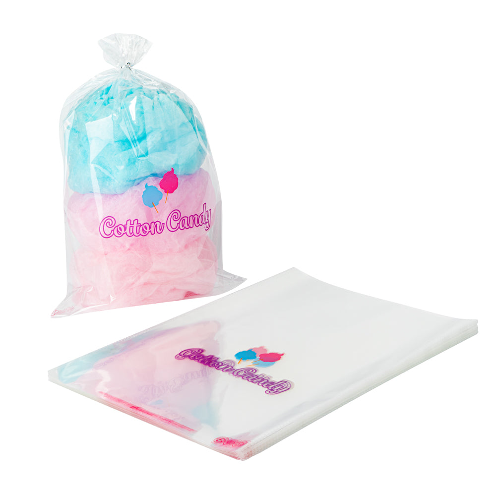 Bag Tek Clear Plastic Cotton Candy Bag - 12" x 18" - 100 count box