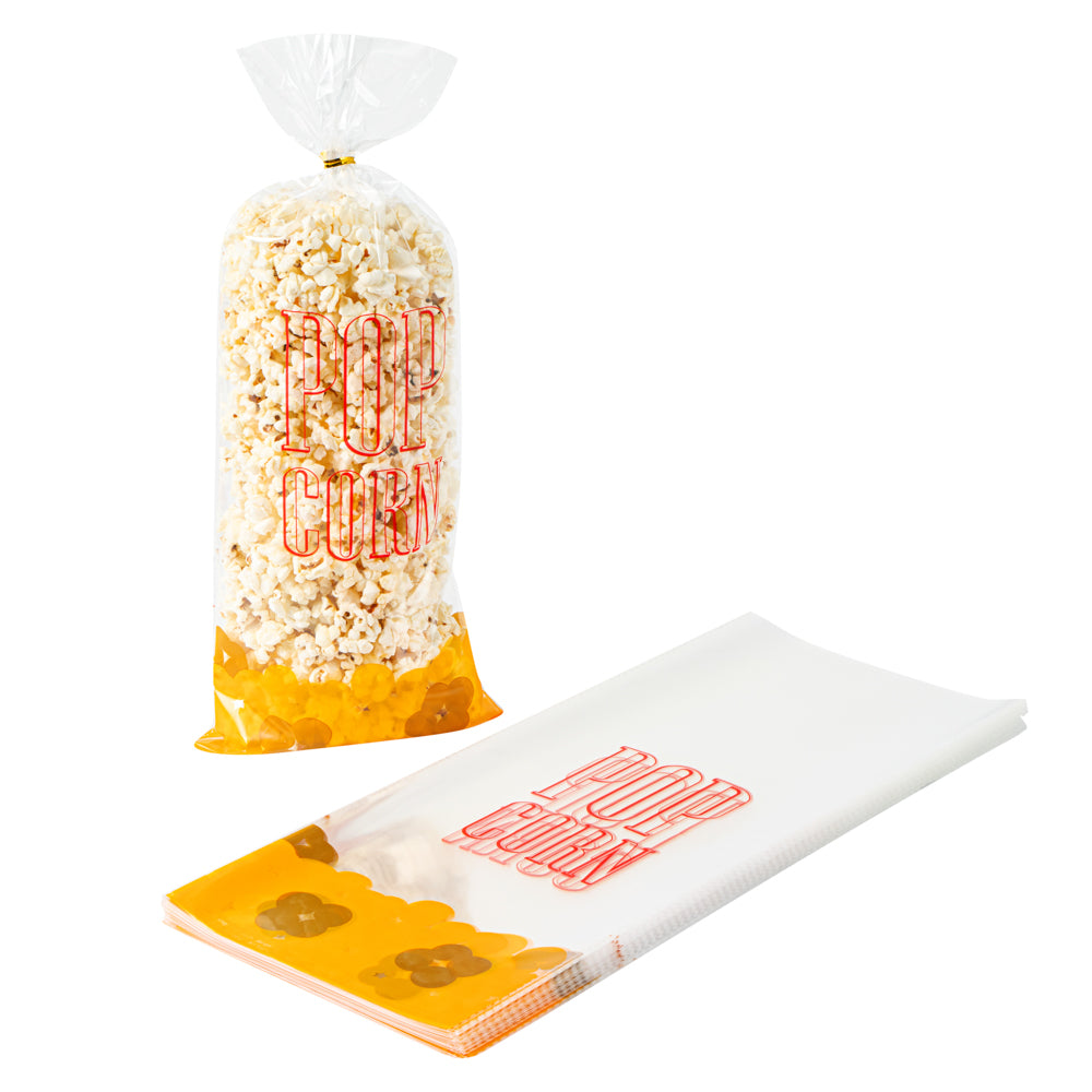 Bag Tek Clear Plastic Popcorn Bag - 17" x 7" - 100 count box