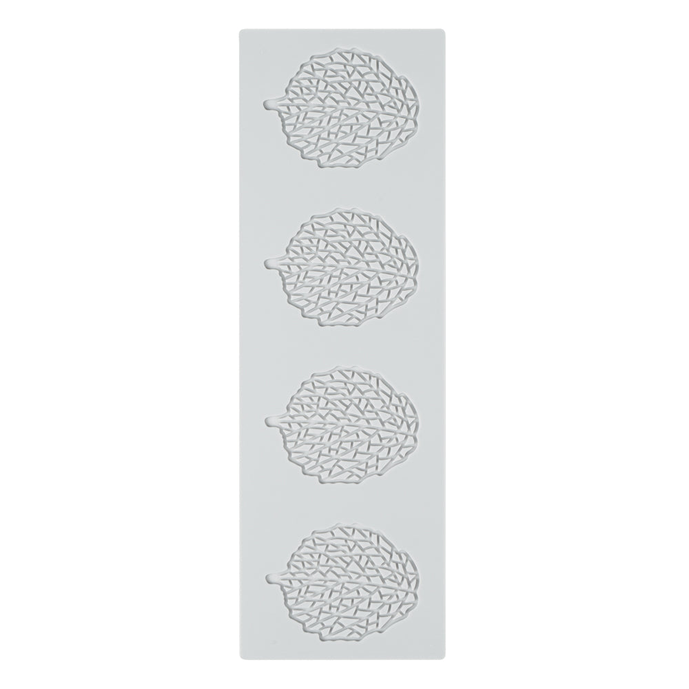 Pastry Tek Gray Silicone Autumn Leaf Fondant Impression Mat - 1 count box