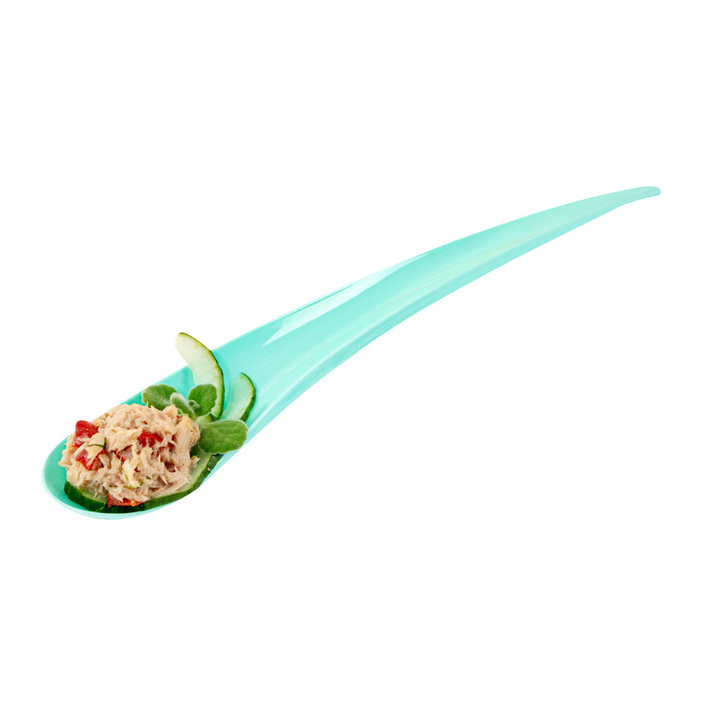 Teal Plastic Deco Party Spoon - 8" - 500 count box