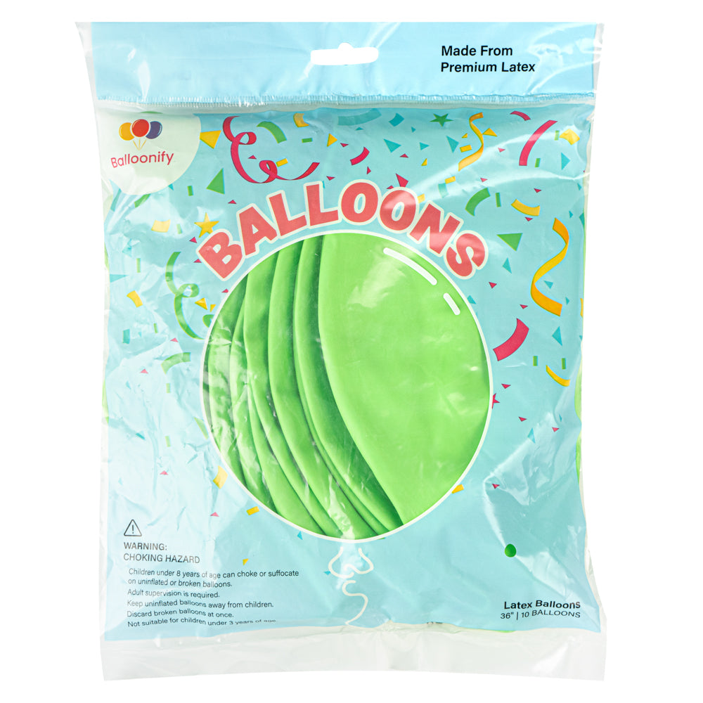 Balloonify Eco Green Latex Balloon - 36" - 10 count box