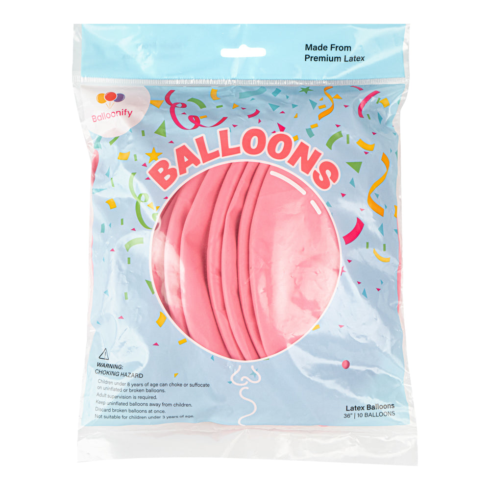 Balloonify Pastel Pink Latex Balloon - 36" - 10 count box