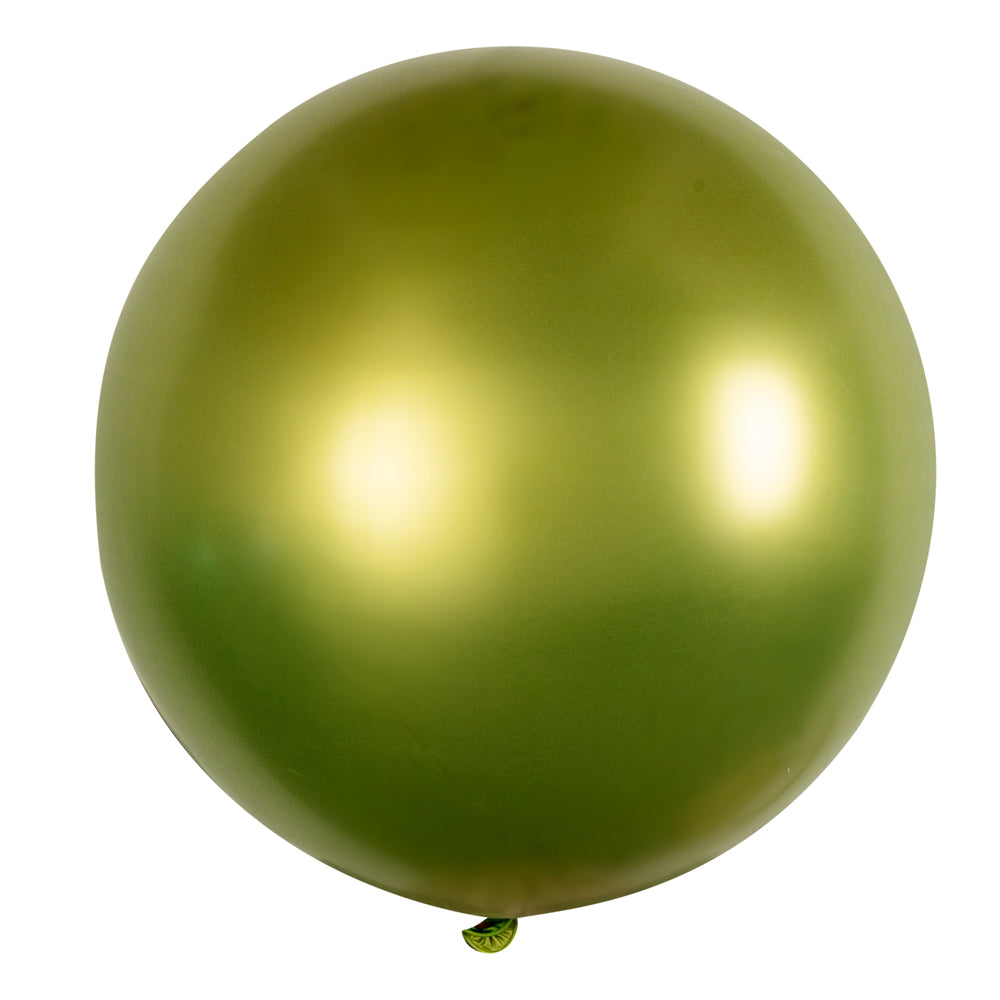 Balloonify Metallic Eco Green Latex Balloon - 36" - 10 count box